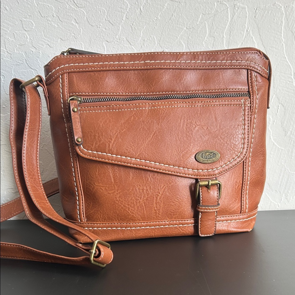 Børn Brown Adjustable Crossbody Bag with Front Pocket